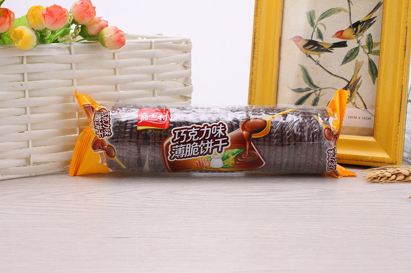 饼干嘉士巧克力味甜薄脆150g10包早餐特色零食薄脆饼干
