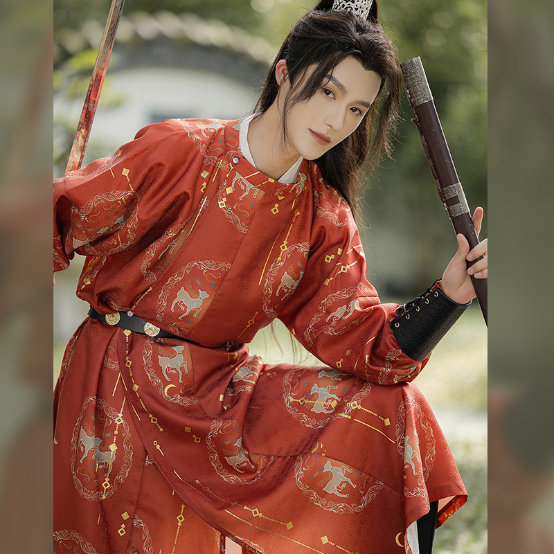 绣罗衣笑醉韶华唐圆领袍酷汉服男女秋冬中国汉服