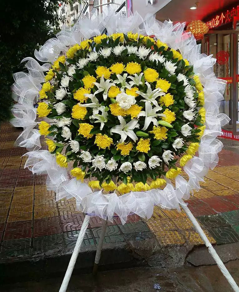 清明节成都重庆菊花花束花篮扫墓祭奠白事追悼鲜花速递同城