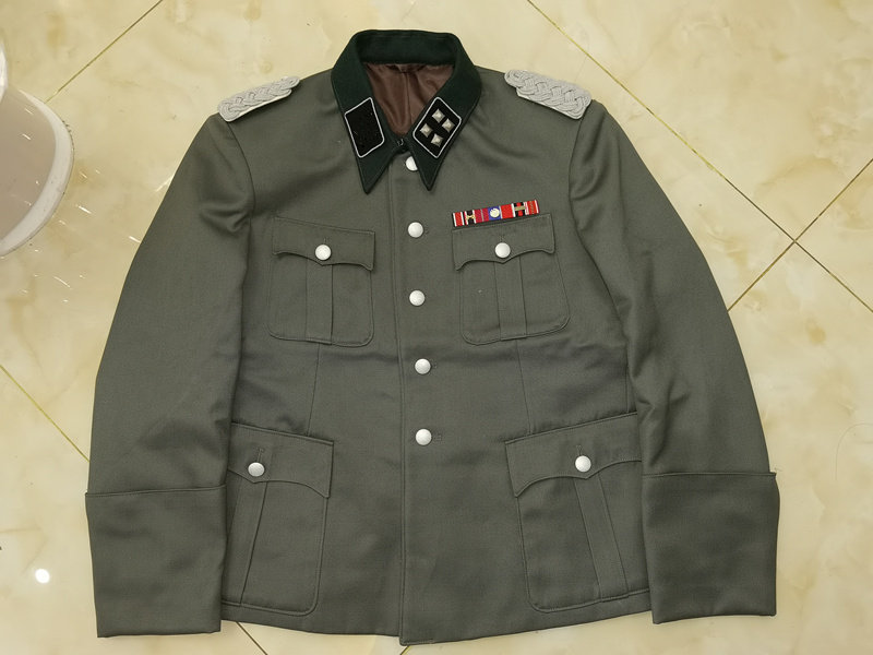 高级定制m36君管原野灰马马裤呢制服少校上衣夹克