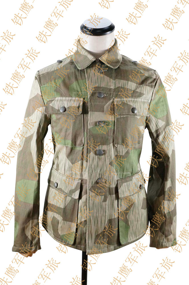 高级材质德国豌豆迷彩裂片茶水沼泽意大利制服夹克