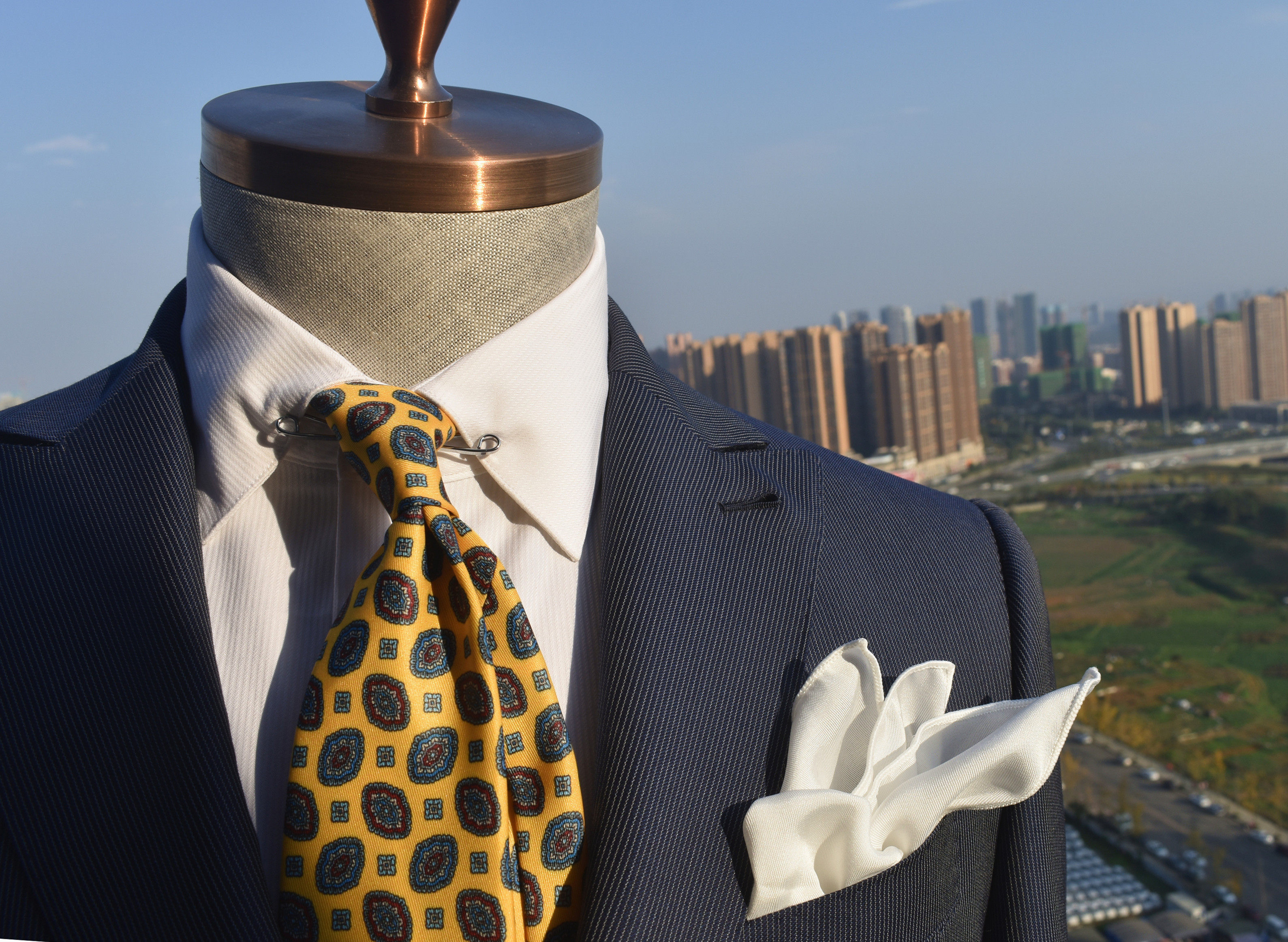 真丝方巾婚礼商务光泽高光泽手帕进口西服女士手帕