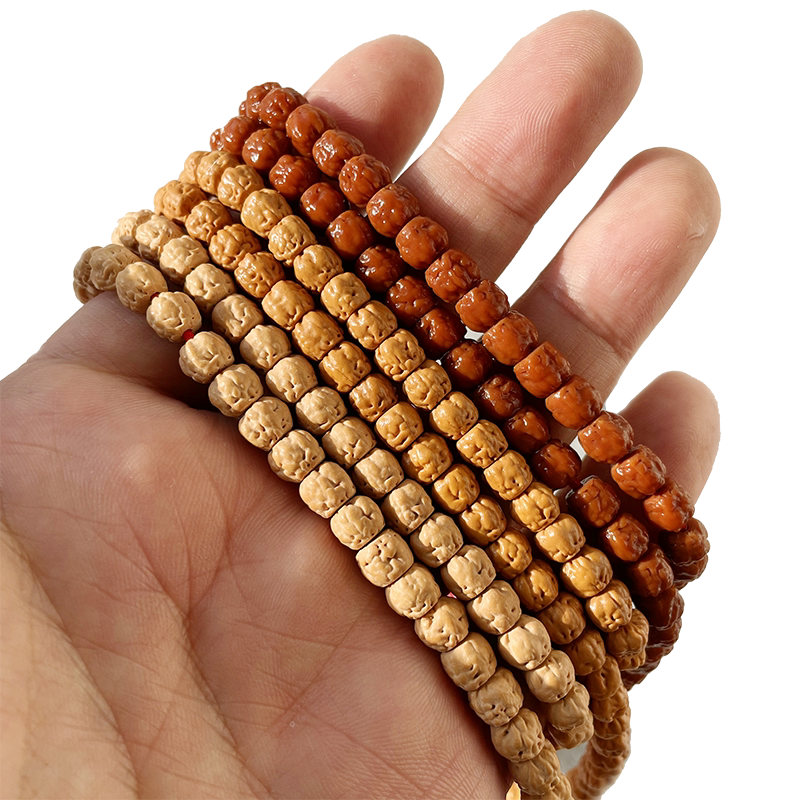 藏式佛手小金刚菩提提子108颗佛珠矮桩五爪金龙佛珠