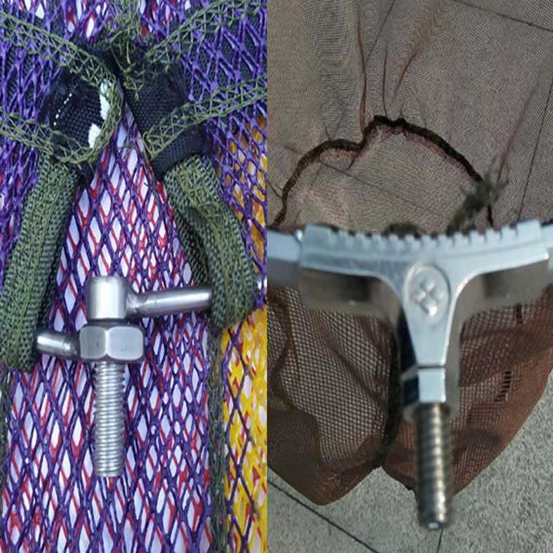 抄网头配件接头网兜实心圈不挂钩不锈钢超轻可折叠抄网头