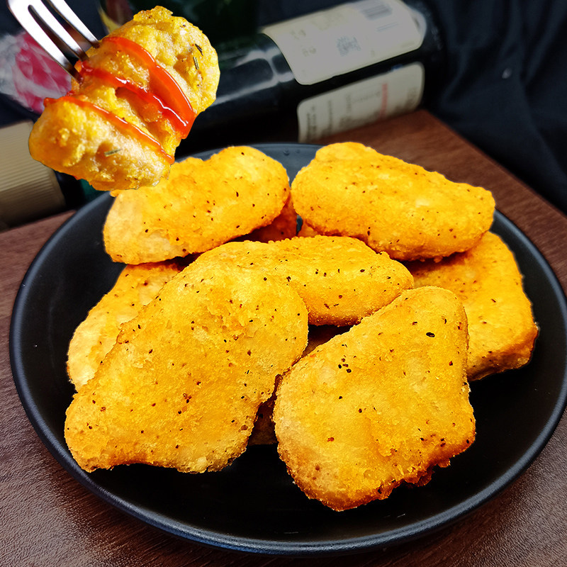 鸡块肯德基专用凤翔黄金冷冻半成品油炸小吃食品鸡肉丸