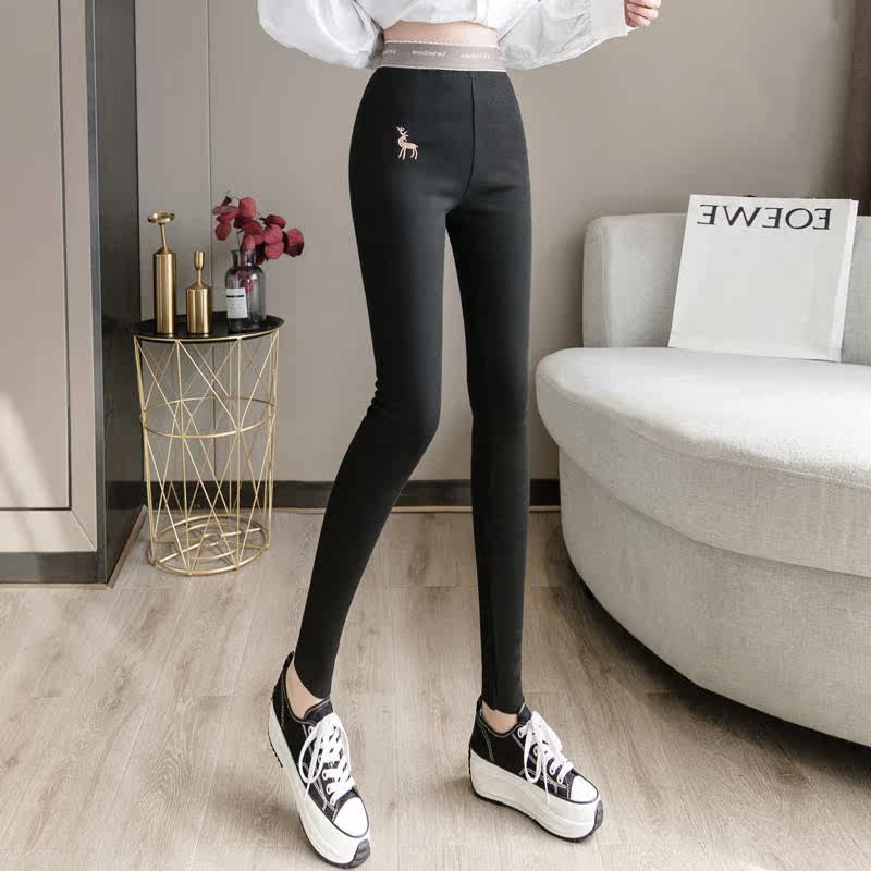 外穿裤女鲨鱼秋冬装打底冬季裤子加厚紧身新款裤高腰保暖加绒2020