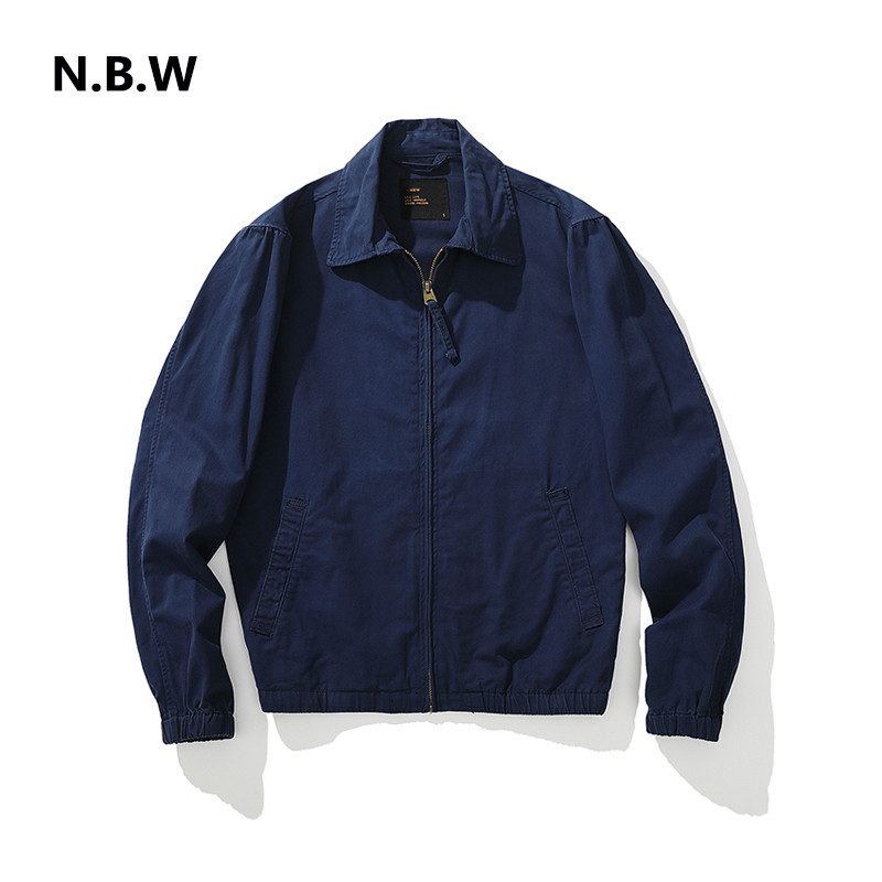NBW春季外套男 潮流帅气修身短款春装工装上衣休闲春秋翻领夹克