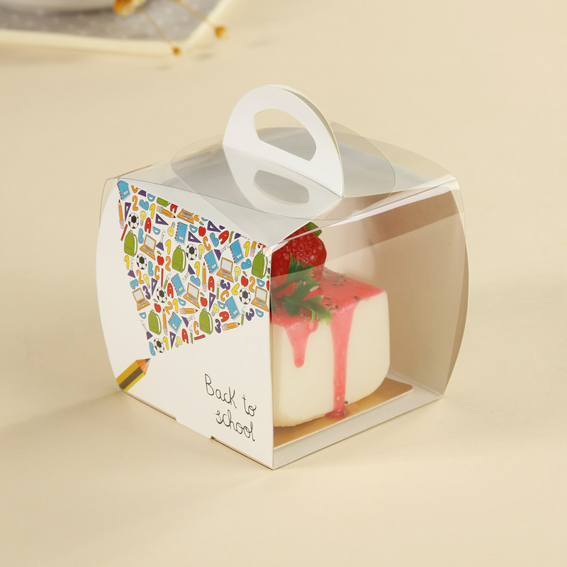 新品西点手提小蛋糕慕斯透明饼干点心包装盒蛋糕点心包装盒