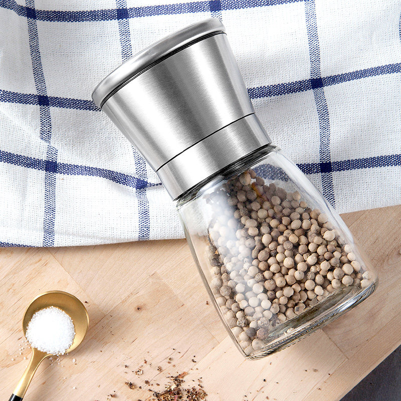 研磨家用手动黑胡椒海盐胡椒粉粒芝麻碎花花椒调味瓶罐