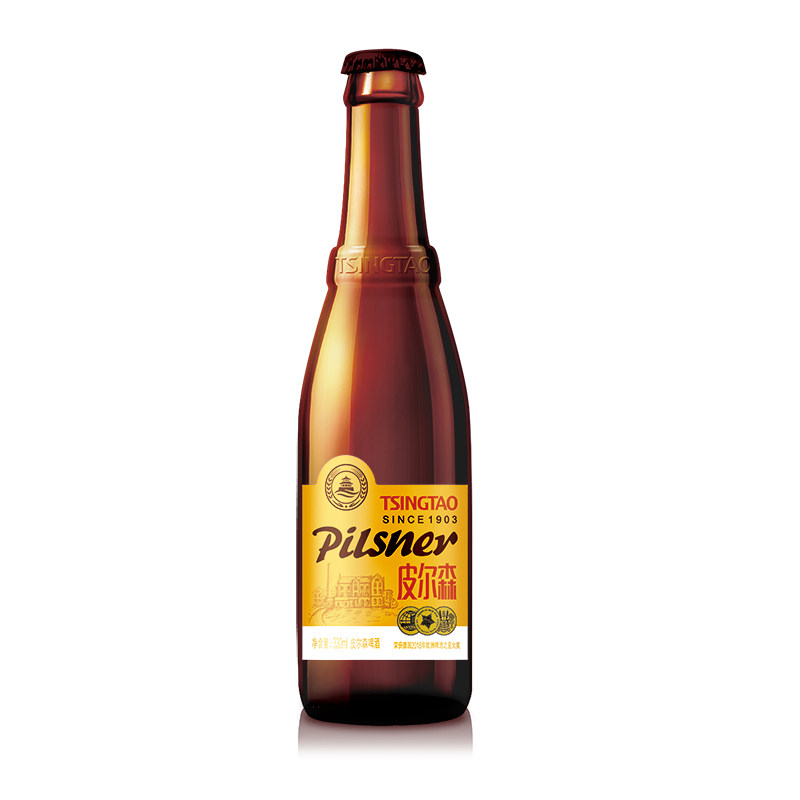 青岛啤酒新品皮尔森啤酒105度330ml24瓶箱啤