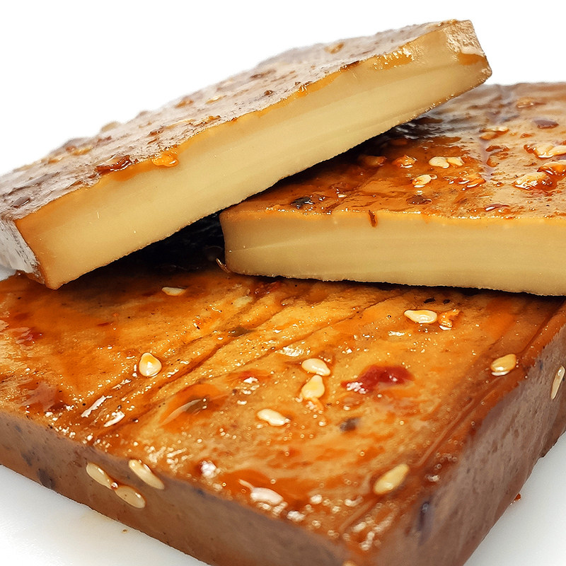 四川特产豆腐干桃园五香手工石磨制作豆干小包豆腐干