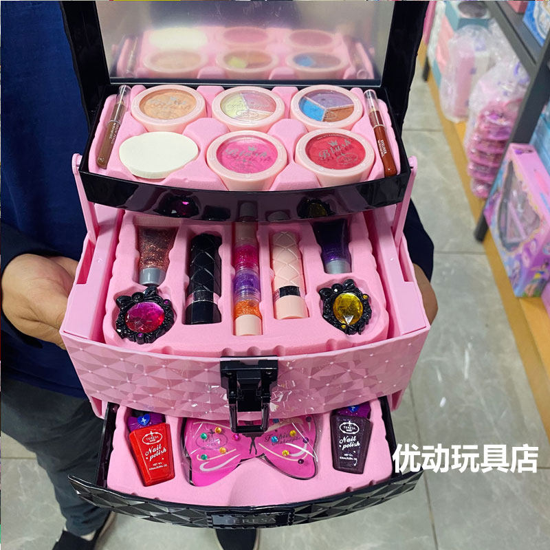 莉姿小公主化妆箱杜莉莎儿童化妆品舞台彩妆无毒过家家玩具