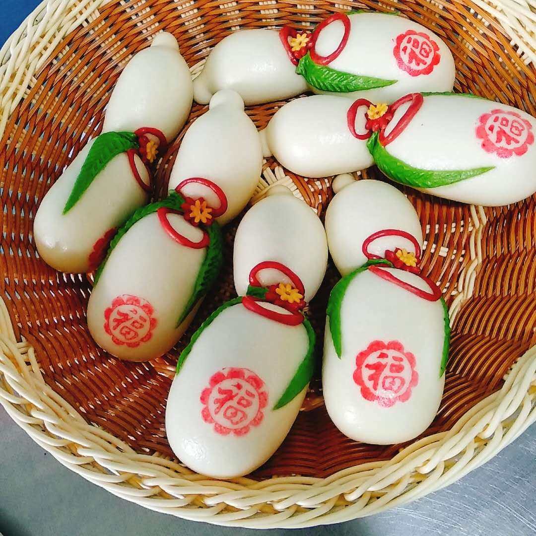 生日寿桃寿包老人手工馒头传统糕点礼物祝寿传统中式糕点