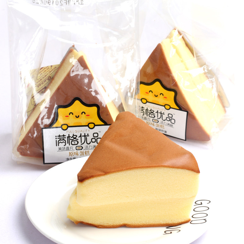 满格优品三角形原味纯蛋糕营养早餐点心手撕面包好吃的网红零食￥24.