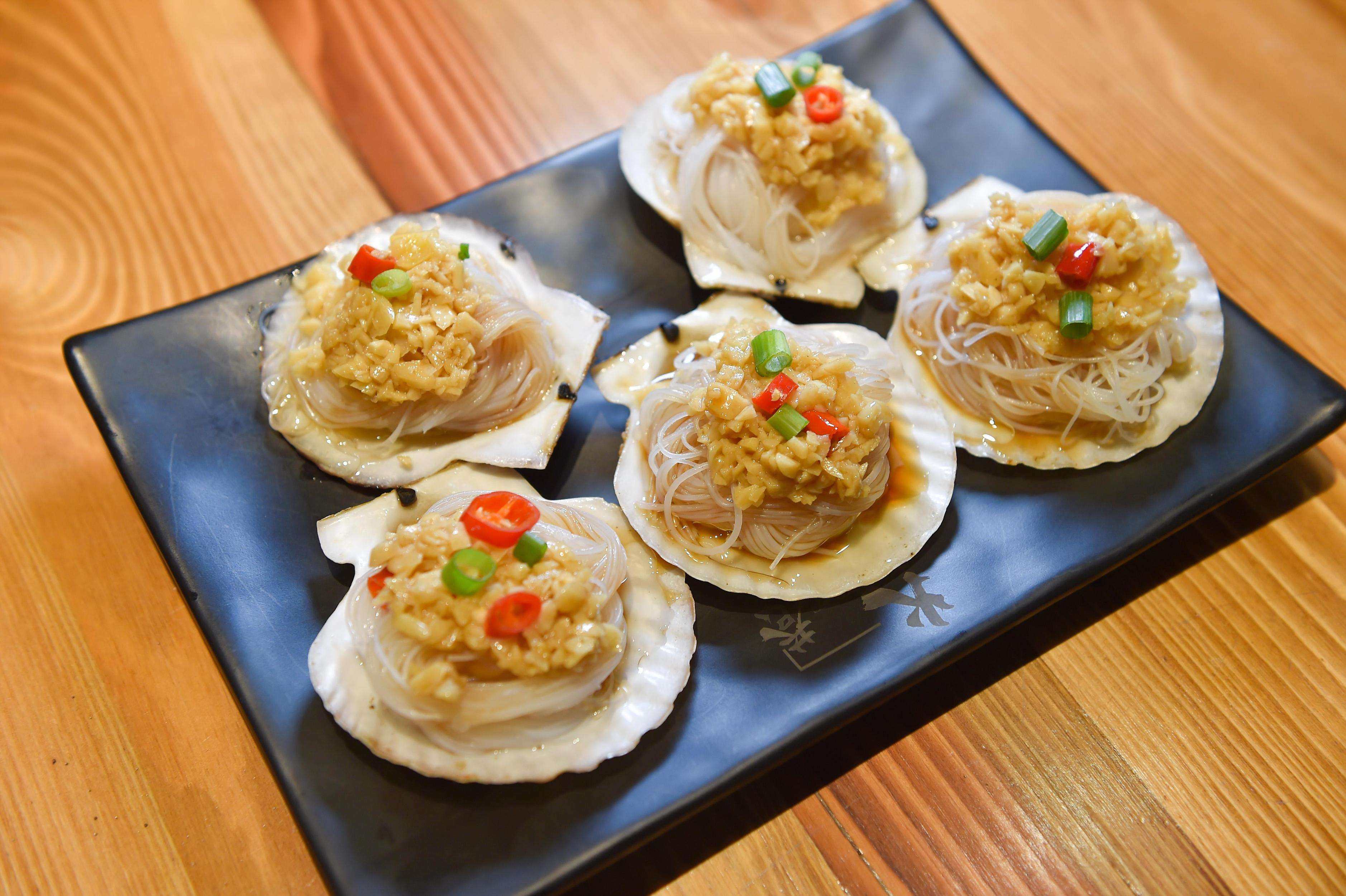 扇贝虾夷910cm冷冻半壳扇贝约10个袋蒜烧烤食材扇贝