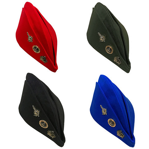 演出广场舞水兵舞船苏联俄罗斯船型军帽绿色空姐军迷帽