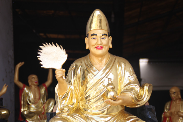 济公佛像厂家直销金身1米贴金彩绘树脂玻璃钢摆件