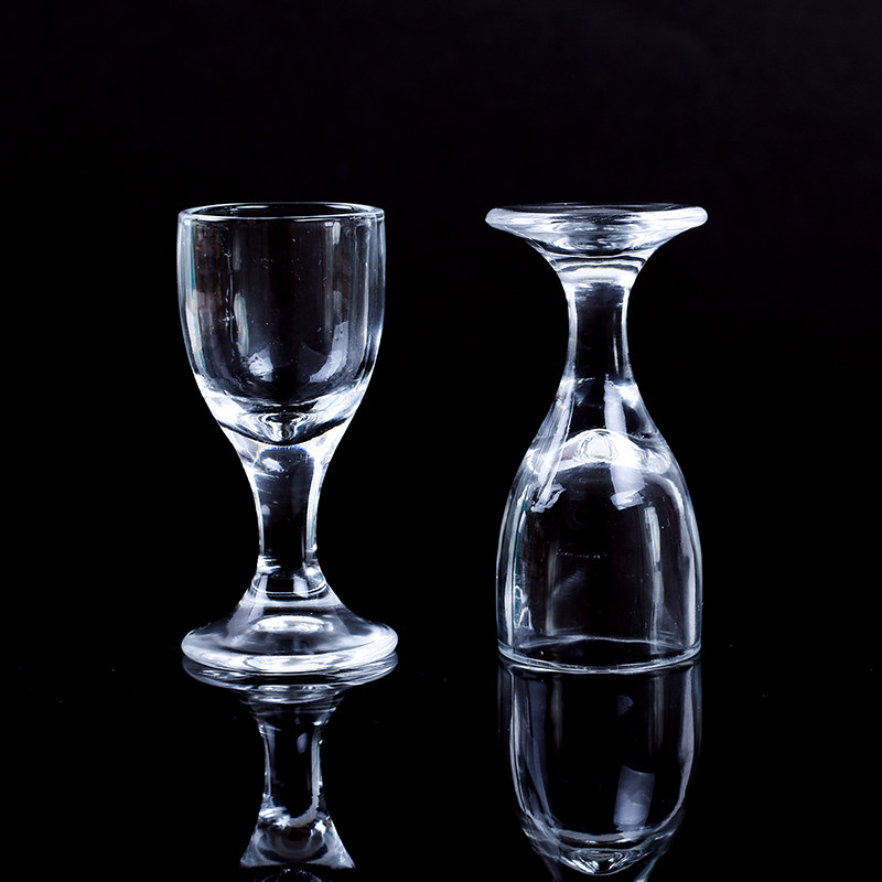 酒杯6个小杯白酒小酒一口杯烈小号品酒水晶白酒杯