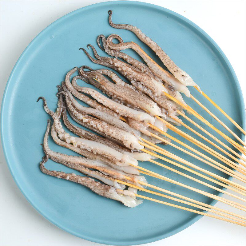 8克鱿鱼须串新鲜冷冻商用脆口深海铁板小串冷冻鱿鱼