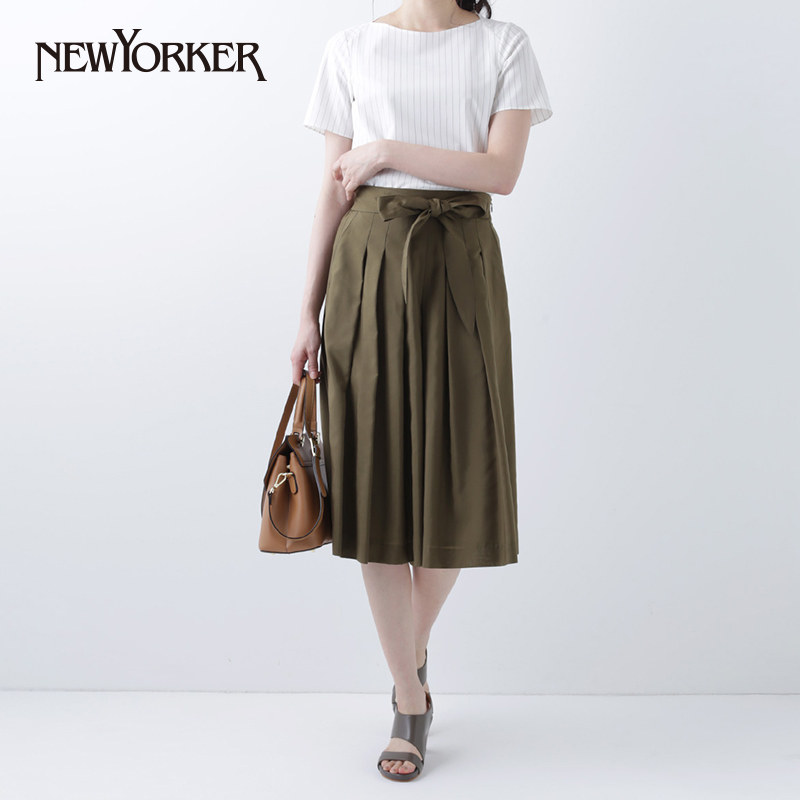 newyorker纽约克夏季新款衬衫女通勤ol条纹套头上衣652274