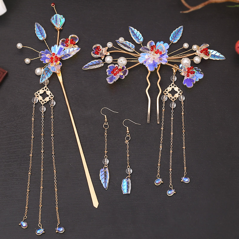 超仙汉服头饰全套流苏步摇古风配饰少女发簪发饰