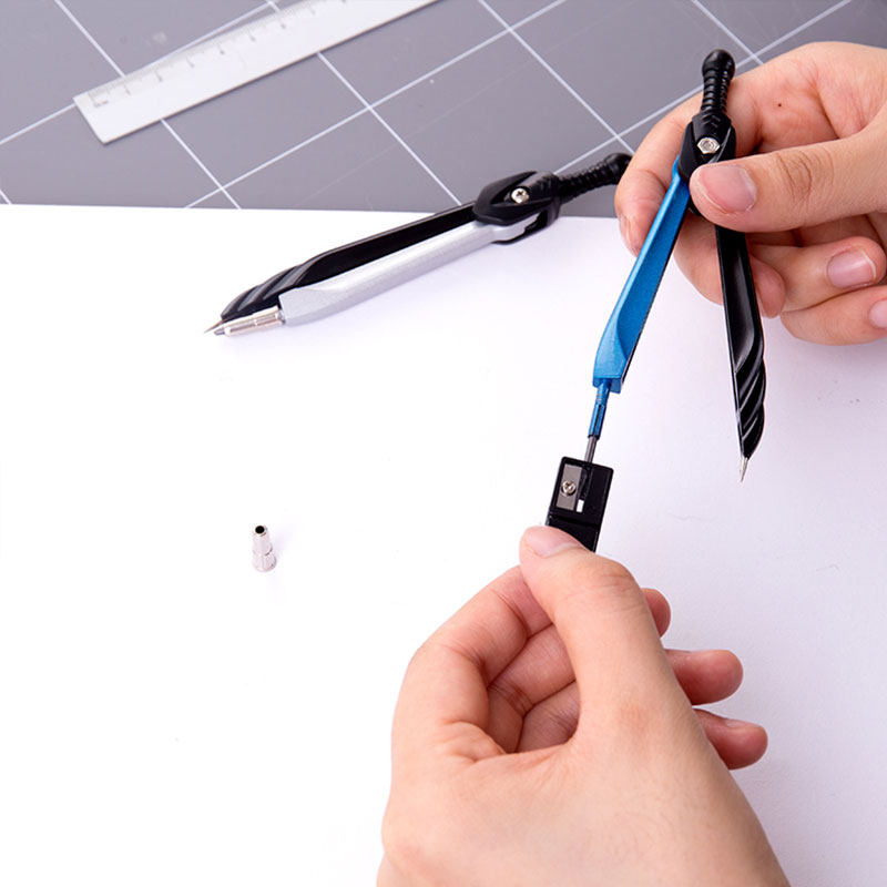 文具圆规金属得力多功能发包批发套装鸭嘴制图圆规