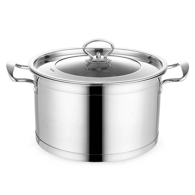 德国不锈钢小汤锅家用双耳煮锅燃气电磁炉通用锅具加厚复底火锅锅