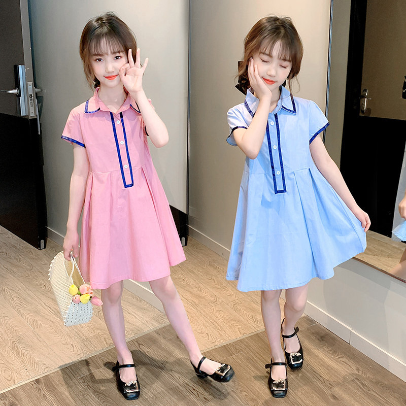 女童裙子儿童夏天公主洋气连衣裙网红小女孩7岁连衣裙