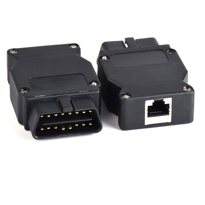 接口obd16pin车载诊断连接器enet水晶obd2插头汽车检测仪