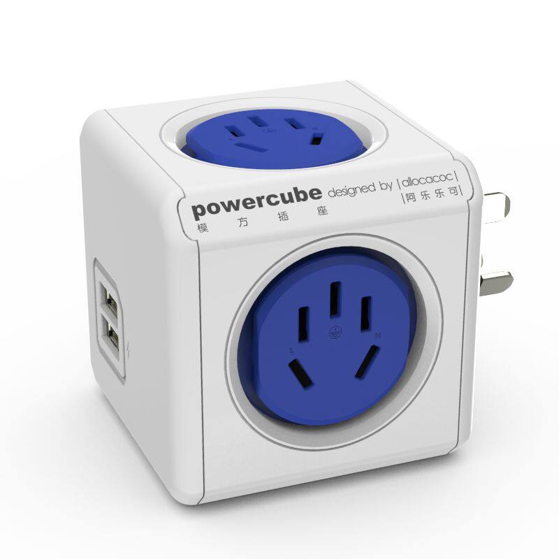 allocacoc 阿乐乐可usb魔方插座模方转换插头创意便携接线板排插