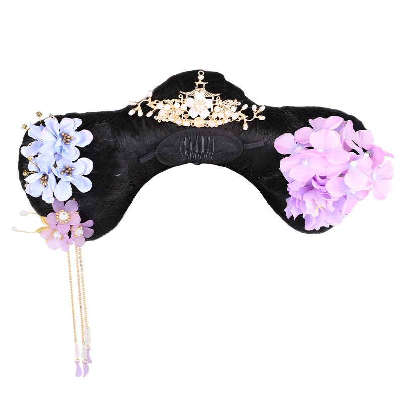 清朝古装旗头假发古代如懿传海兰同款假发嫔妃小姐发型假发头饰