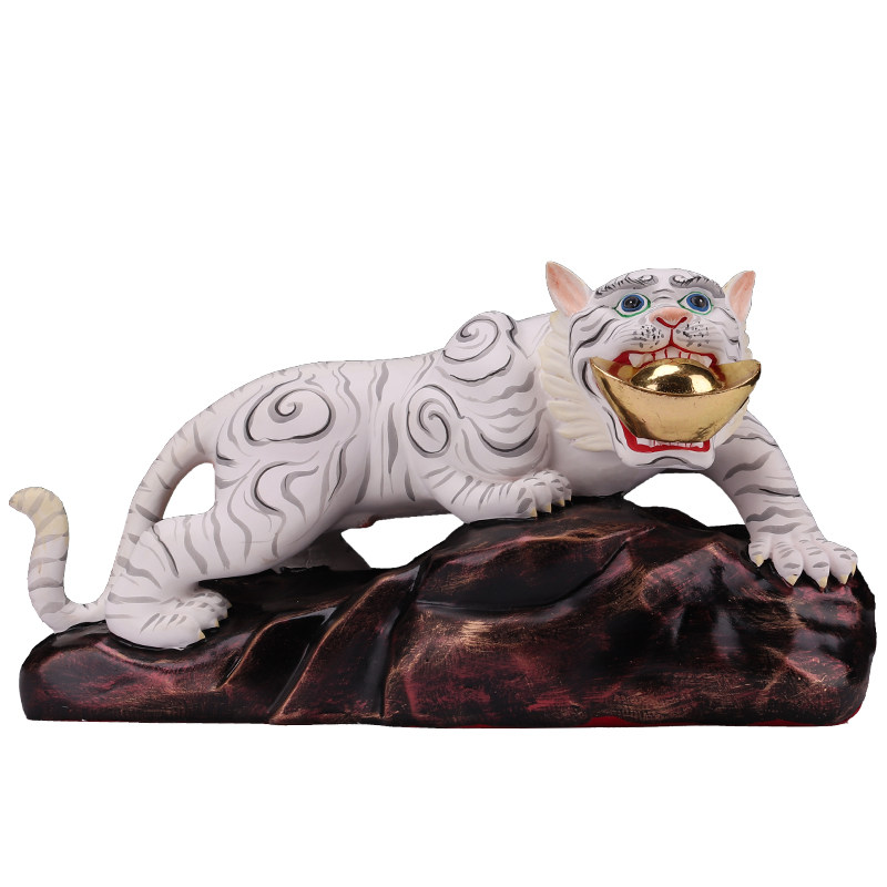 虎爷财神元宝招财进宝虎威将军虎家居供奉招财佛像摆件