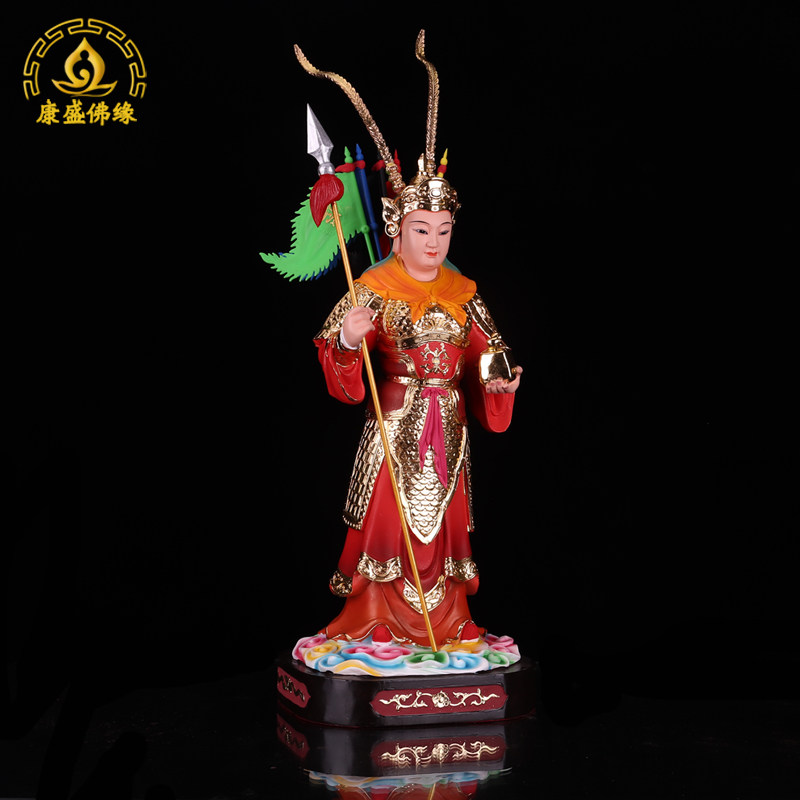 杨门女将佛像19寸穆桂英花木兰供奉摆件树脂彩绘女将军神像雕像