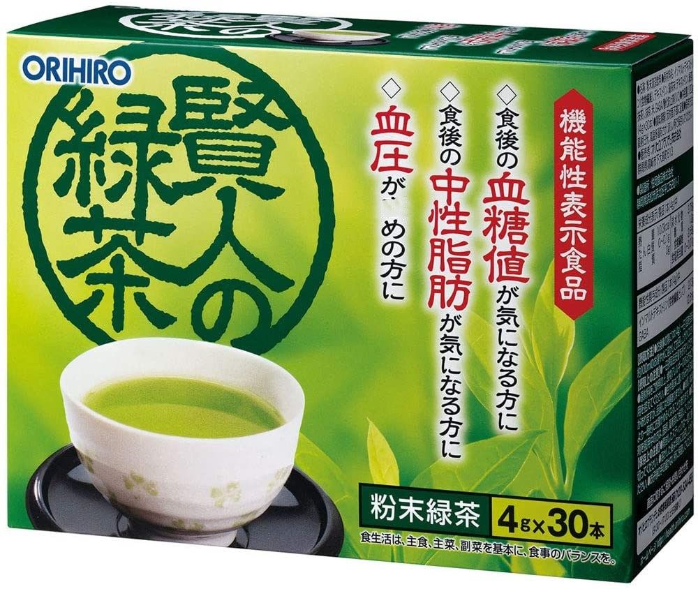 日本代购orihiro贤人绿茶4g30袋调节三高保健代用