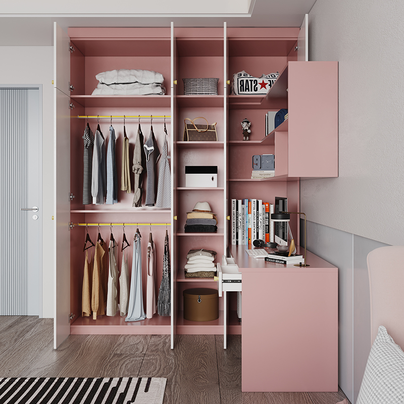 衣柜书桌一体转角电脑桌书柜儿童卧室家用组合电脑桌