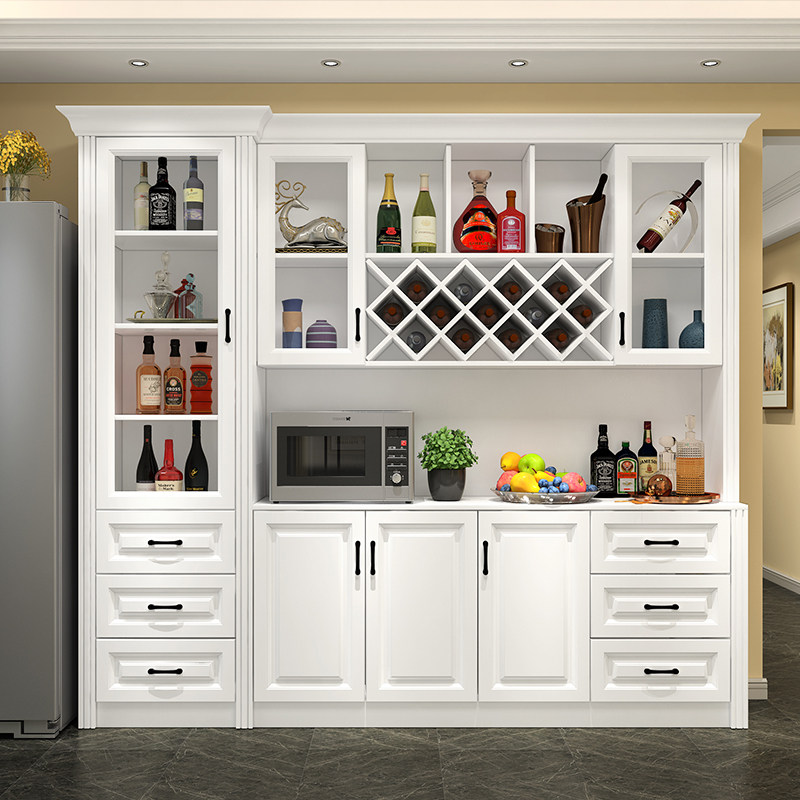 酒柜餐厅靠墙客厅现代简约欧式玻璃小型餐边柜储物柜酒柜