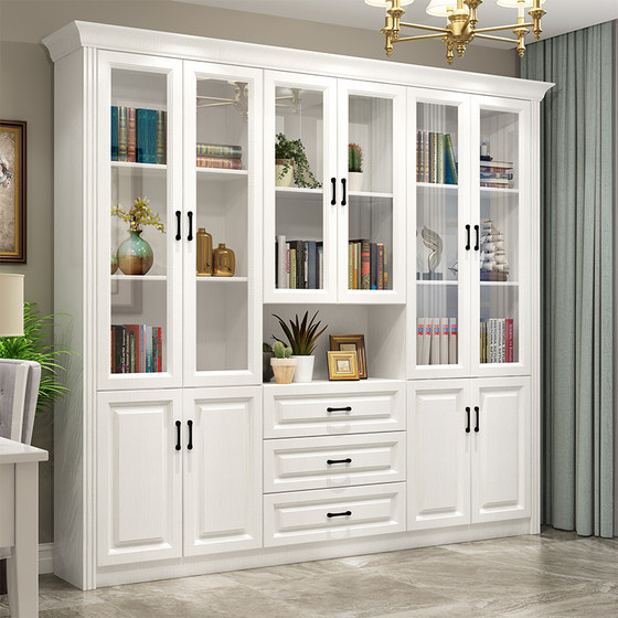 European Background Wall Bookcase Floor Glass Door Bookcase Bookcase Simple Modern Whole Wall Shelf To The Top European Background Wall Bookcase Floor Glass Door Bookcase Bookcase Simple Modern Whole Wall Shelf To The Top