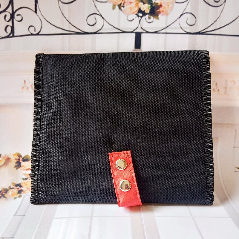 专柜高夫礼品黑色帆布洗漱化妆包收纳包简洁化妆包