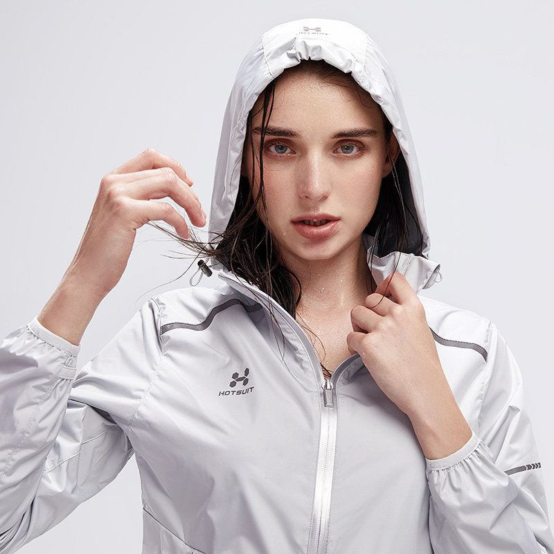 hotsuit后秀暴汗上衣女夏季跑步健身排汗速干发汗出汗服爆汗外套