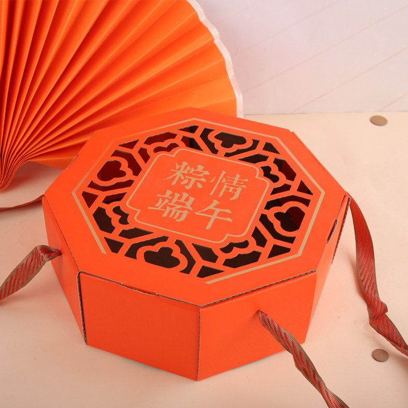 高档端午节粽子包装 盒酒店专用空盒子 新款 盒手提创意粽子盒外包装