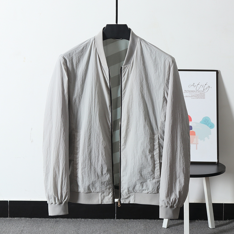 线下299！原单剪标尾货夏装轻薄棒球领夹克男户外休闲防嗮服外套