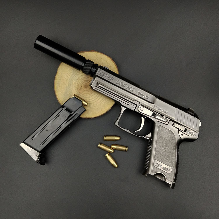 1:2.05抛壳usp手抢模型全金属可拆卸儿童合金玩具枪礼物不可发射