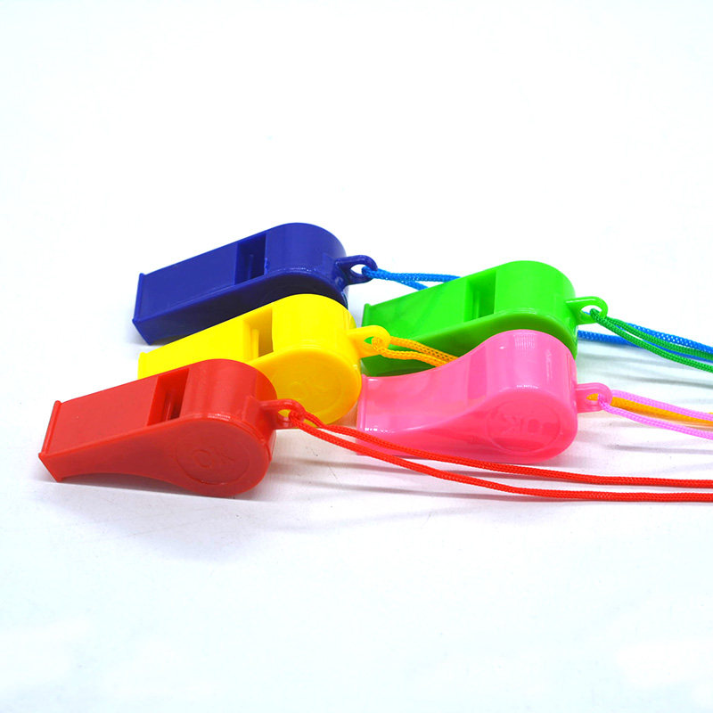 塑料彩色色带裁判口哨球迷哨子儿童玩具bb哨微哨子