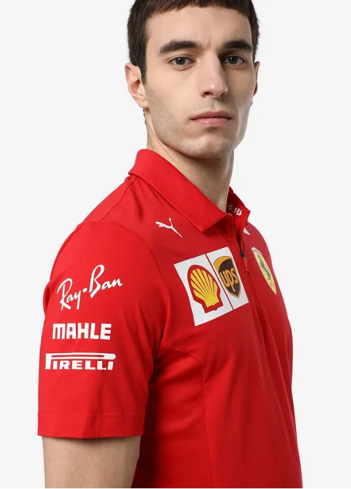 2021新款红色f1赛车短袖polo翻领圆领夏季赛车服