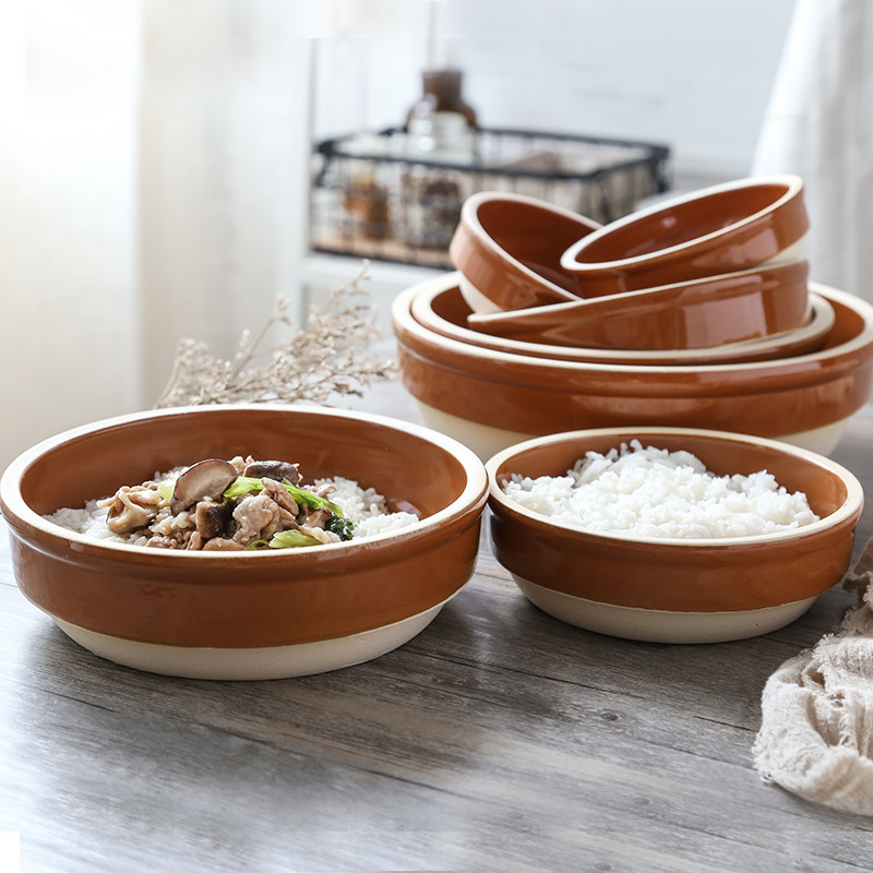 陶瓷蒸饭蒸菜蒸蛋碗紫砂钵头泡面土陶碗白瓷小碗