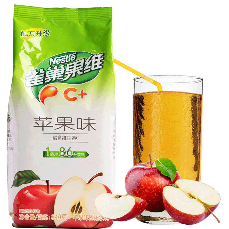 雀巢果维苹果果味速溶浓缩冲饮果汁饮品餐饮冲饮果汁