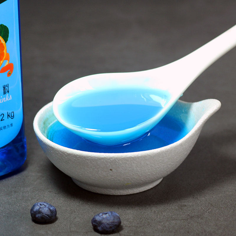 蓝柑糖浆风味浆果露蓝气泡咖啡鸡尾酒奶茶茶店糖浆