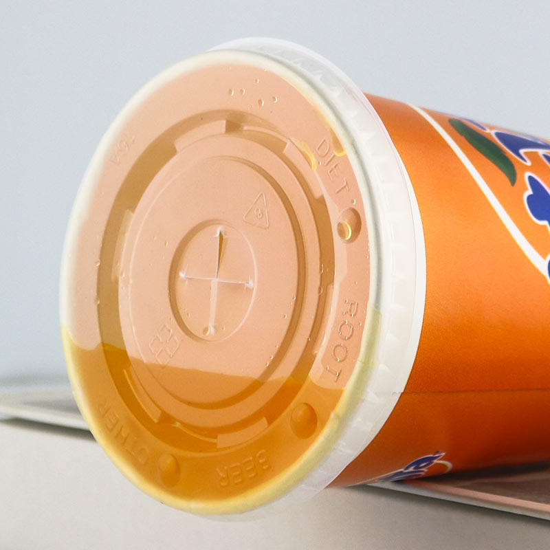 500ml一次性加厚雪碧纸杯双淋膜芬冷饮口径可加纸杯