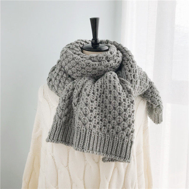 秋冬礼物针织毛线保暖生长学生生日女友diy围巾
