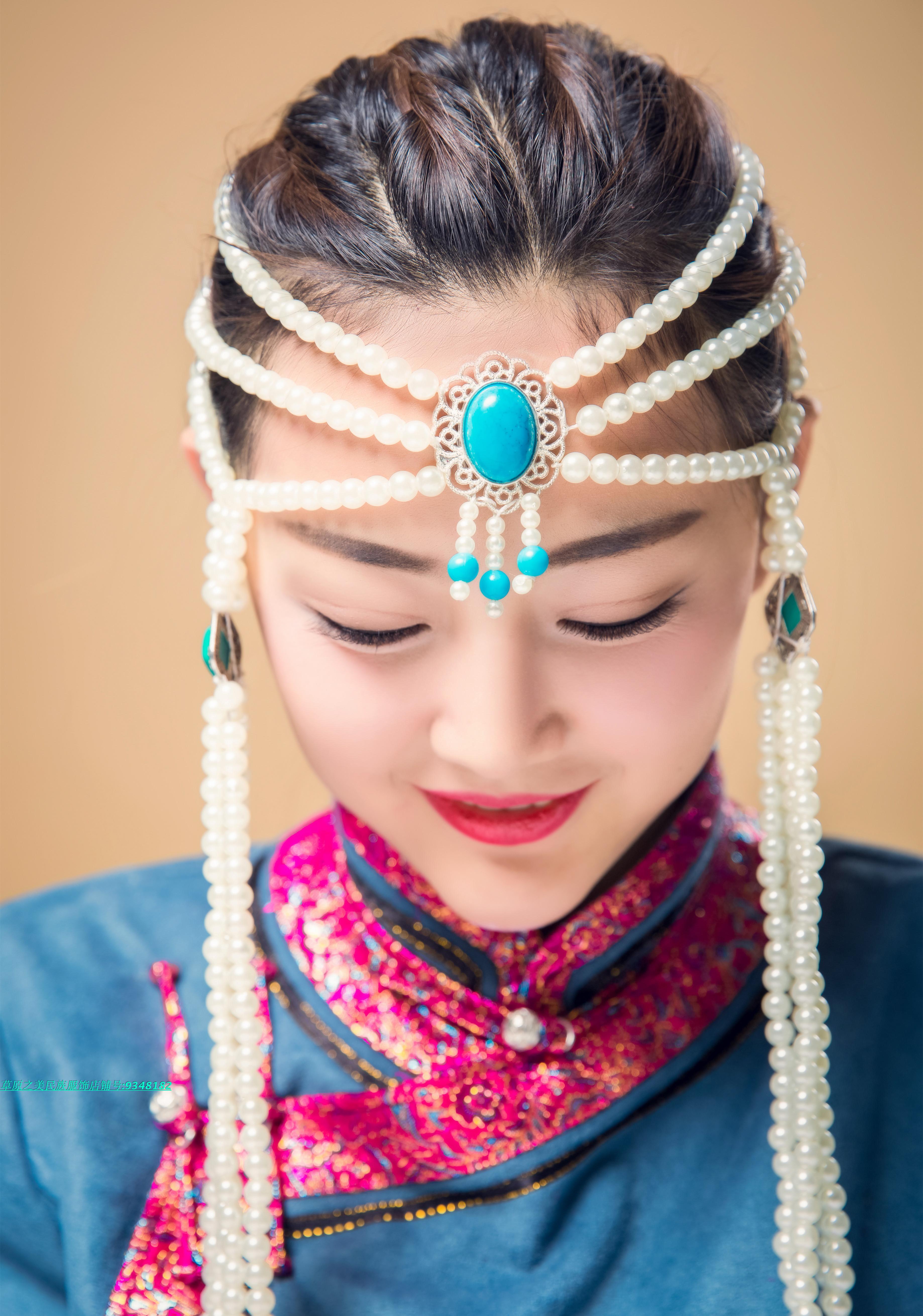 新款蒙古族发饰新娘头饰蒙古舞蹈饰品民族演出服发饰